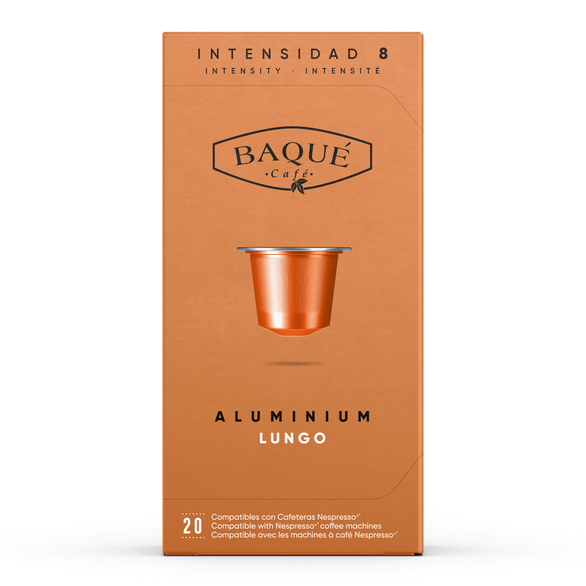 Lungo 20 cápsulas Aluminio compatibles Nespresso®