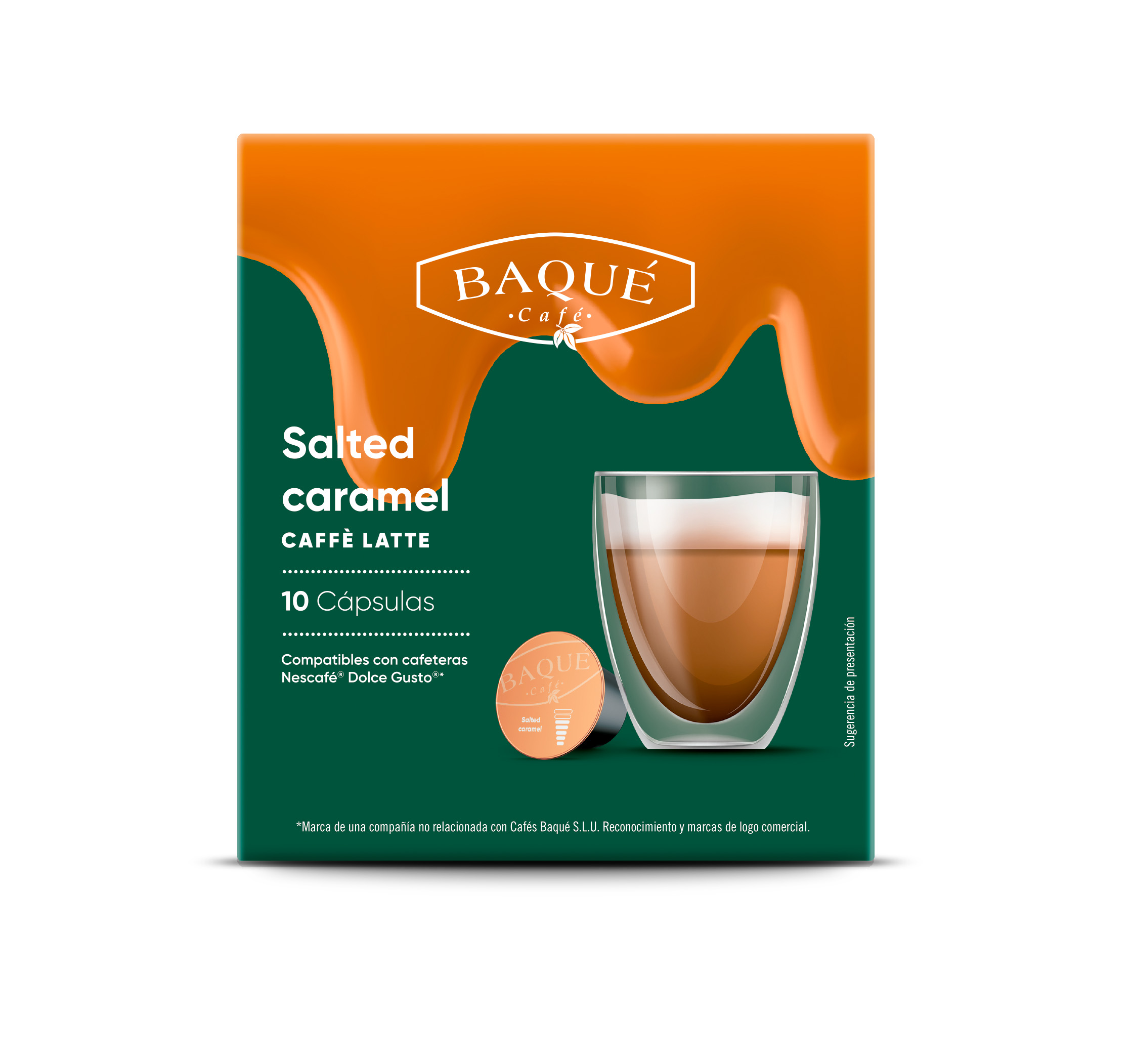 Caffé Latte Salted Caramel, 10 kapsula bateragarriak Dolce Gusto®-rekin